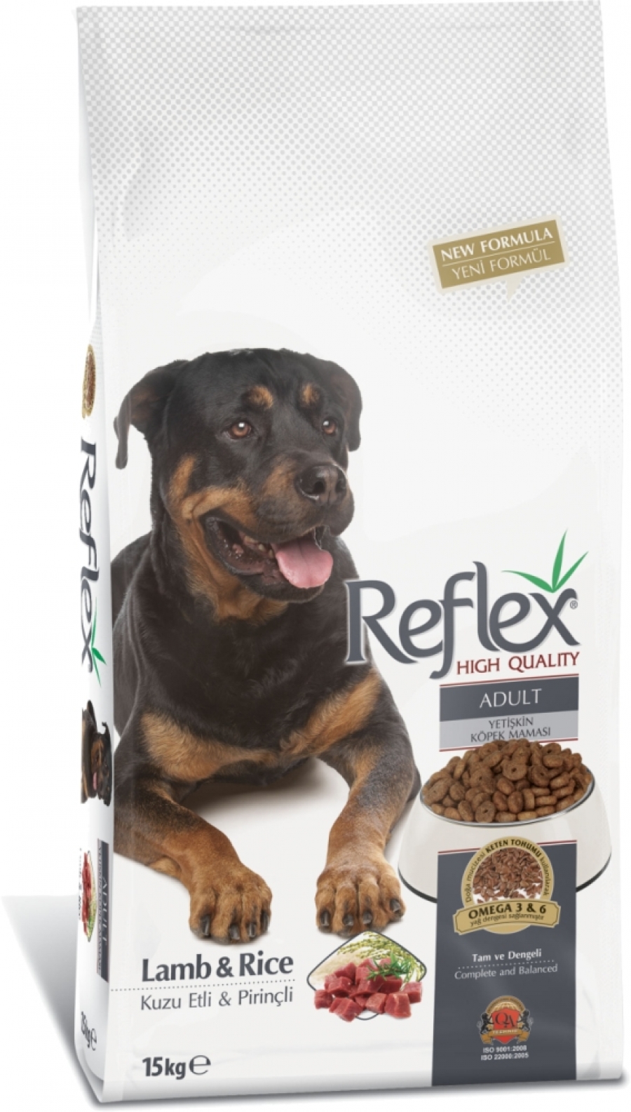 REFLEX ADULT DOG FOOD LAMP & RICE 15 KG'LIK PAKET