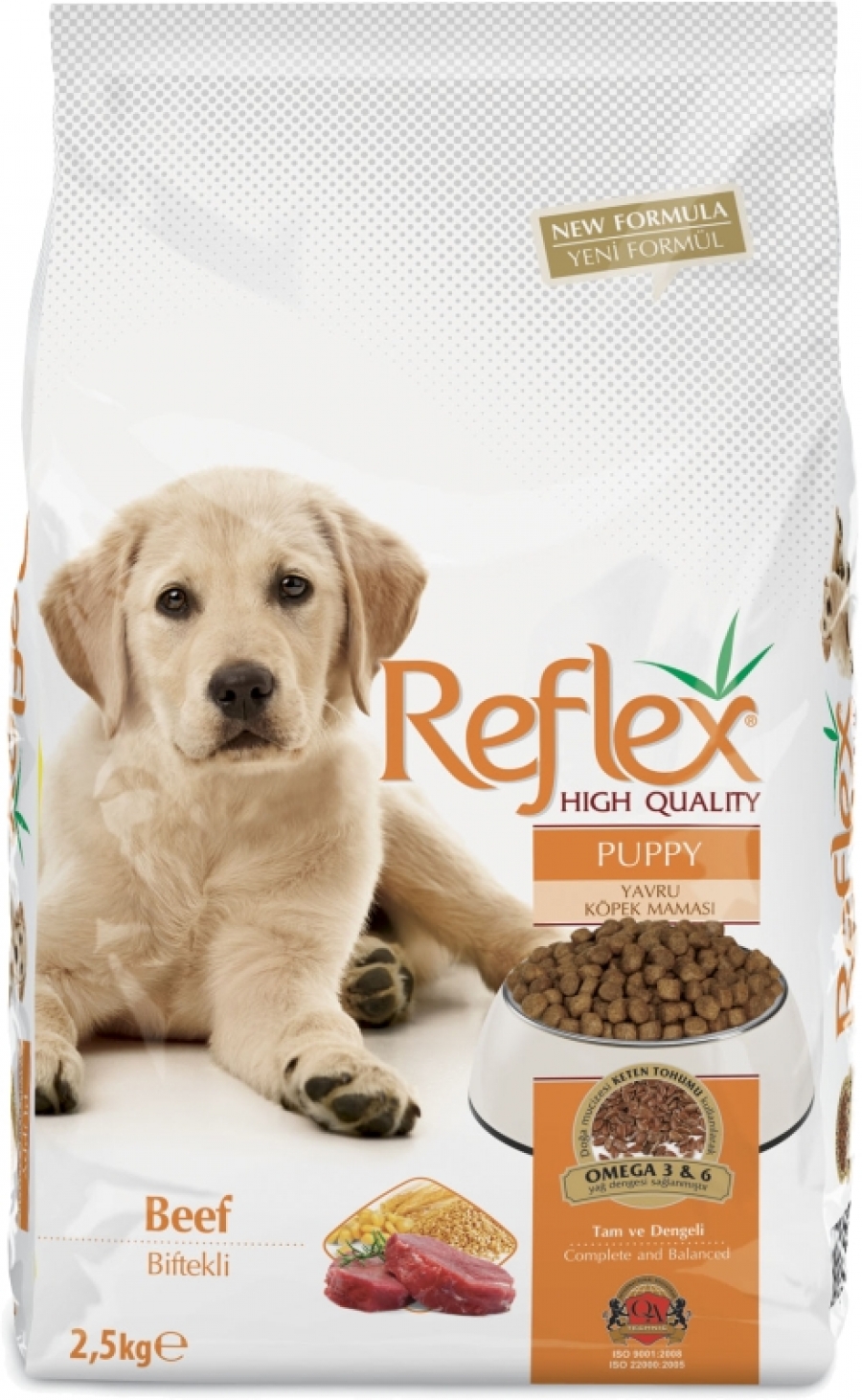 REFLEX PUPPY BEEF DOG FOOD 2,5 KG'LIK PAKET